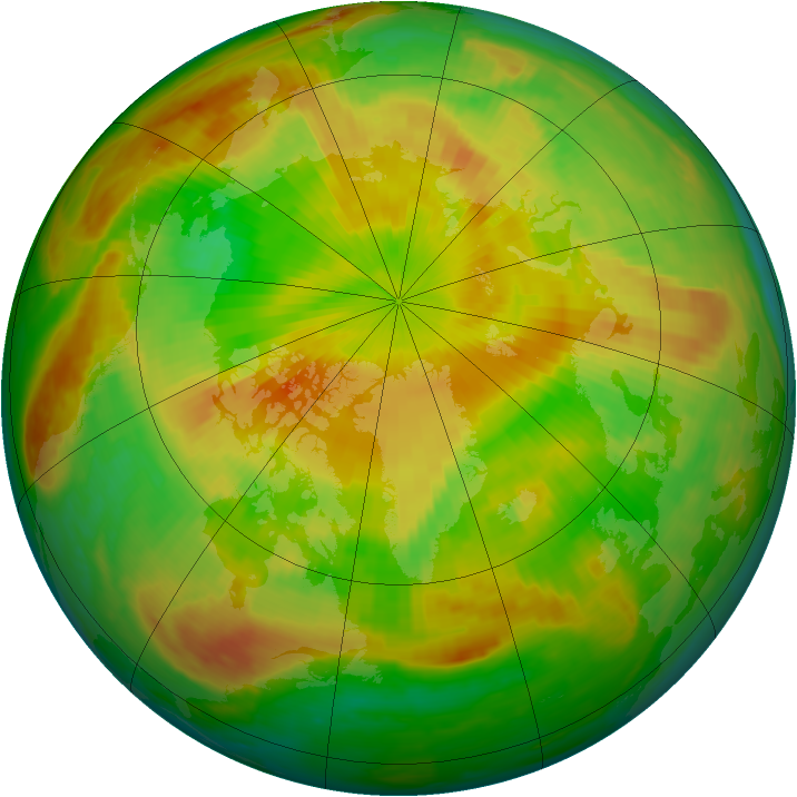 Arctic ozone map for 20 May 2002